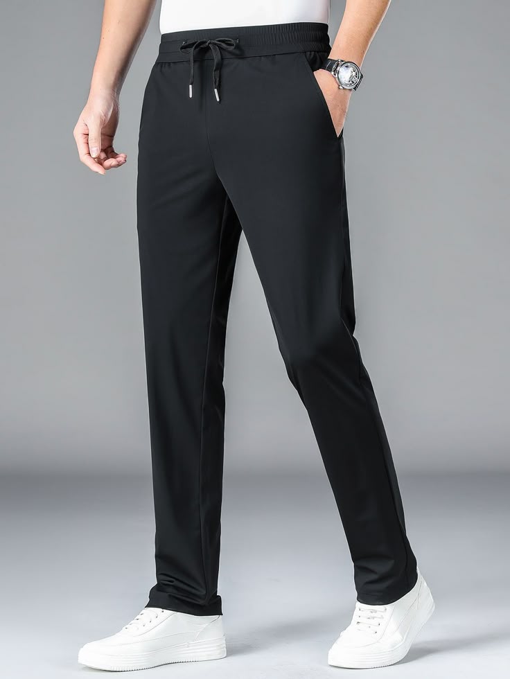 MEN'S IMPORTED LYCRA TROUSER BLACK