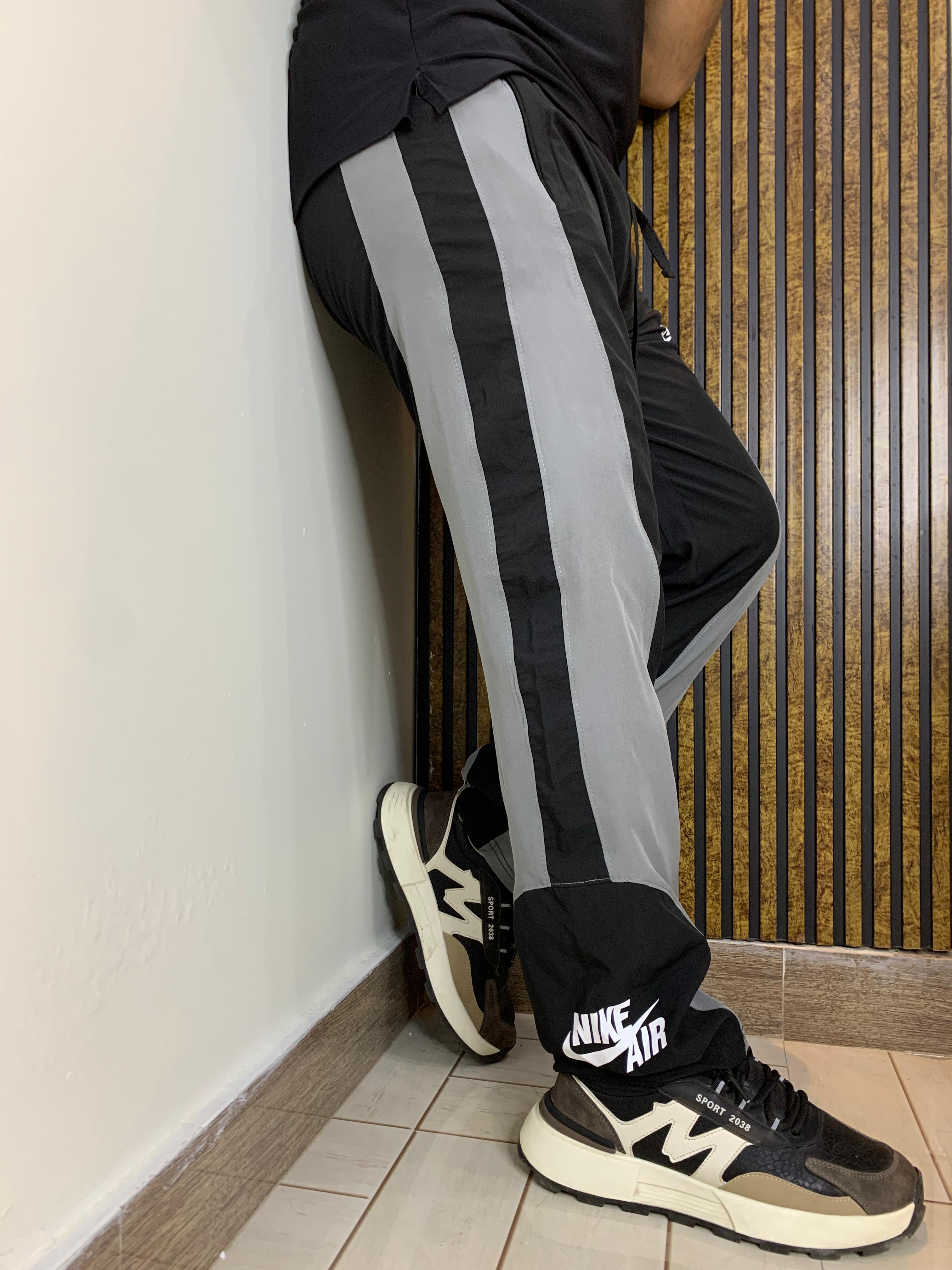 Imported Black & Gray Nike Micro Relaxed Fit Baggy Trouser