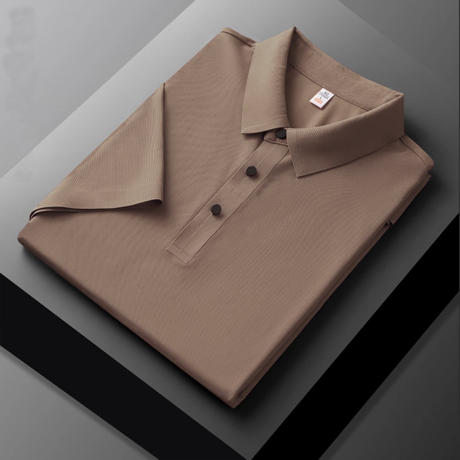 MEN'S IMPORTED LIGHT BEIGE SEAMLESS 4 WAY LYCRA SHIRT LBS-7