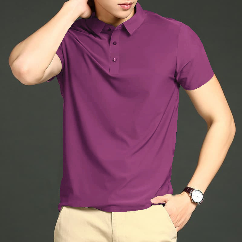MEN'S IMPORTED LIGHT PURPLE SEAMLESS 4 WAY LYCRA SHIRT LPS-12